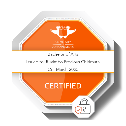 Bachelor of Arts - Ruvimbo Precious Chirimuta